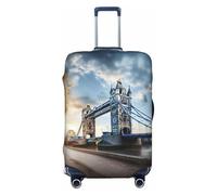 Ghjkfbf Historic Old Tower Bridge London Print Luggage Suitcase Cover Protector Luggage Washable Covers With Concealed Zipper, Black, XL