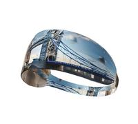 Ghjkfbf Historic Old Tower Bridge London Print Wide-Brimmed Fashionable Elastic Exercise Headband For Running And Workouts