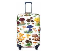 Ghjkfbf Japanese Painting Mushroom Print Luggage Suitcase Cover Protector Luggage Washable Covers With Concealed Zipper, Black, M