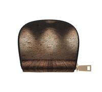 Ghjkfbf Lights Hit The Brick Wall Print Casual Leather Wallet For Men Women Classic Zipper Pocket Credit Card Coin Purse