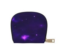 Ghjkfbf Magic Galaxy Sky Print Casual Leather Wallet For Men Women Classic Zipper Pocket Credit Card Coin Purse