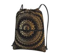 Ghjkfbf Mandala Print Drawstring Gym Bag, Backpack Swimming Bag With Outside Zipper, Sports Yoga Beach Football