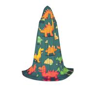 Ghjkfbf Many Small Dinosaur Print Hooded Cape For Teenagers,Youth Hooded Cape Soft For Halloween Parties