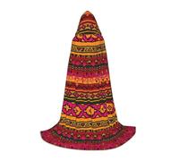 Ghjkfbf Mexican Folk Art Boho Print Hooded Cape For Teenagers,Youth Hooded Cape Soft For Halloween Parties