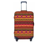 Ghjkfbf Mexican Folk Art Boho Print Luggage Suitcase Cover Protector Luggage Washable Covers With Concealed Zipper, Black, S