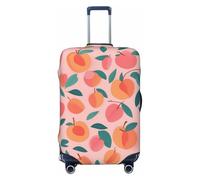 Ghjkfbf Pink Peach Pattern Seamless Pattern Print Luggage Suitcase Cover Protector Luggage Washable Covers With Concealed Zipper, Black, L