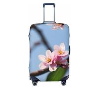 Ghjkfbf Plum Blossom 1 Print Luggage Suitcase Cover Protector Luggage Washable Covers With Concealed Zipper, Black, L