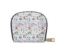 Ghjkfbf The Nature Wildlands Activities Pattern Print Casual Leather Wallet For Men Women Classic Zipper Pocket Credit Card Coin Purse
