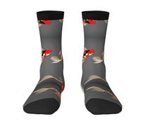 Ghjkfbf Traditional Koi Carps With Spots Print Novelty Unisex Socks Colorful Stylish Crew Socks Casual Dress Gifts For Men Women