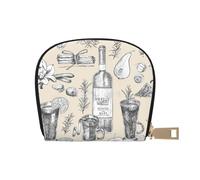Ghjkfbf Wine And Winemaking Winery Grape Field Print Casual Leather Wallet For Men Women Classic Zipper Pocket Credit Card Coin Purse