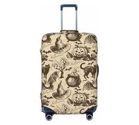 Ghjkfbf Witch Hat Print Luggage Suitcase Cover Protector Luggage Washable Covers With Concealed Zipper, Black, S