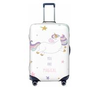 Ghjkfbf You Are Magical Print Luggage Suitcase Cover Protector Luggage Washable Covers With Concealed Zipper, Black, S