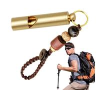 Ghjkldha Brass Whistle, Gold Brass Loud Coaching Whistle, Multifunctional Sports Training Supplies, Auspicious Car Keychains Pendant For Man And Women