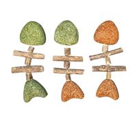 Ghjkldha Cat Chew Toy, Fishbone Stick Set, 3-Pieces Indoor Use, Material With Interactive Design, Pet Teething Accessory With Play Enrichment, For Cats Dogs Kitten Christmas Birthday Play Boredom