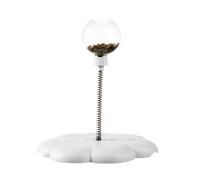 Ghjkldha Cat Turntable Toy, Detachable Feeder Dispenser, Spring Rod Treat, PP Stainless Steel Construction, 9.06x10.24 inches, for Interactive Ball, Indoor Entertainment, Training