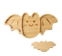 Ghjkldha Charcuterie Board, Cheese Platter, Halloween Bat Shape Kitchen Tray Display, Portable Food Plate for Fruits Meats Appetizers, Snack Serving Dish with Bread Cracker, 33x16.5x1.5cm
