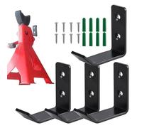 Ghjkldha Jack Stand Wall Mount Organizer, Heavy-Duty Stainless Steel Hook, 1.95 * 2.24 * 0.77in Garage Lifting Jack Stand Holder, Trailer Accessories, Fits 2/3/4 Ton Jack Stands, Black