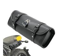 Ghjkldha Motorcycle Storage Roll Bag | Waterproof PU Leather Saddle Bag | Locking Tool Pouch with Retro Design | Great for Organizing Essentially Rides | Ideal for Bikers and Motorcycle Enthusiasts