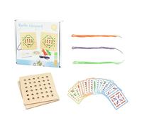 Ghjkldha Toddler Threading Toys Educational Lacing Cards Wooden String Toy For Kids Early Learning Activities Hands- Developmental Toy For 3+ Years Lacing Toys For Wooden Threading Toy Set Quiet Tim