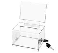 Ghjkldha Transparent Donation Box | Clear Business Card Case | Business Card Holder | Card Collection Container, Wear Resistant Ballot Box, Business Card Display Case, Transparent Card Storage