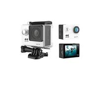GHJKLZNMRU Ultra HD 4K Action Camera WiFi 12MP 2 Inch 30M Go Waterproof Pro 170D Helmet Bicycle Video Recording Camera Outdoor Sport CAM for Business Meetings (Silver No Remote)