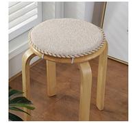 GHJL Round Chair Cushion Round Seat Cushions Non Slip Stools Pads With Ties 1/2/4 Pieces Bar Kitchen High Stools Cushion (Color : Beige, Size : 34cm(1pack))