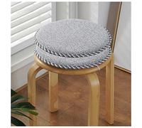 GHJL Round Chair Cushion Round Seat Cushions Non Slip Stools Pads With Ties 1/2/4 Pieces Bar Kitchen High Stools Cushion (Color : Light grey, Size : 34cm(2 packs))
