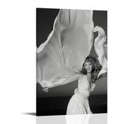 GHJOPAF Black And White Poster Stevie Poster Nicks Poster Canvas Painting Wall Art Picture Home Decor Print For Bedroom Living Room 24x36inch(60x90cm) Frame-style