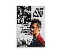 GHJOPAF Fight Club Classic Vintage Movie Poster Canvas Painting Wall Art Picture Home Decor Print For Bedroom Living Room 24x36inch(60x90cm) Unframe-style