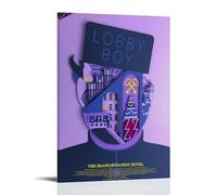 GHJOPAF The Grand Budapest Hotel Movie Poster Canvas Painting Wall Art Picture Home Decor Print For Bedroom Living Room 12x18inch(30x45cm) Frame-style