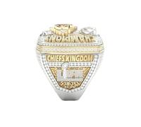 GHJrtHFJ Baseball rings, 57th Rugby Championship Ring - Super Bowl KC Champions with Wooden Gift Box Collectible Memorabilia for Sports Fans