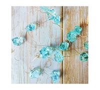 GHJrtHFJ Decorative String Lights, Cute String Lights,Battery Operated Artificial Crystal Gem Shape LED Fairy(Blue)