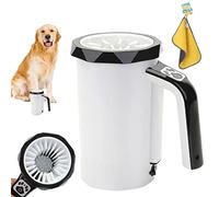 GHJrtHFJ dog paw cleaner, 360º Silicone Brush Washer Cup for Medium Large Dogs Grooming with Muddy Paw(Black)