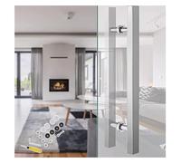 GHJrtHFJ Door Handle Double-Side Door Handles for Entry,Sliding Barn Gate Pulls with Complete Kit,for Wood & Bathroom Glass(Length50CM)
