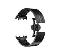 GHJrtHFJ metal watch strap, No Gap Metal Butterfly Buckle Strap for Watch - Adjustable Wrist Bracelet Band Compatible with Various Models(Black,22mm)