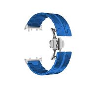 GHJrtHFJ metal watch strap, No Gap Metal Butterfly Buckle Strap for Watch - Adjustable Wrist Bracelet Band Compatible with Various Models(Blue,Interface20mm)