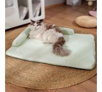 GHJrtHFJ Pet mats, Anti-Slip Cat Kitten Cushion with Removable And Cleaning Cover for Small Medium Dogs And Cats,Pink,S(Green,S)