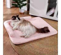 GHJrtHFJ Pet mats, Anti-Slip Cat Kitten Cushion with Removable And Cleaning Cover for Small Medium Dogs And Cats,Pink,S(Pink,S)