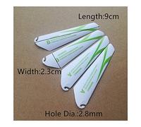 GHJtRs 4pcs 2A 2B 9cm 90mm Length 2.8mm Hole Main Propellers Compatible With R/C Helicopter Model Toys Spare Parts Shipping(4PCS 2A2B-04)