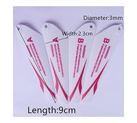 GHJtRs 4pcs 2A 2B 9cm 90mm Length 2.8mm Hole Main Propellers Compatible With R/C Helicopter Model Toys Spare Parts Shipping(4PCS 2A2B-05)