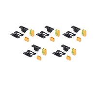 GHJtRs Amass XT90E-M Connector XT90E Male Plug -plated Compatible With XT90 XT90S Female DIY Connecting Part Compatible With RC Aircraft Drone(5X XT90E-M-C XT90S-F)