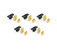 GHJtRs Amass XT90E-M Connector XT90E Male Plug -plated Compatible With XT90 XT90S Female DIY Connecting Part Compatible With RC Aircraft Drone(5X XT90E-M XT90S-F)