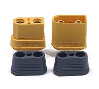 GHJtRs Amass XT90I Plug Connectors 5 10 20 50 Pairs Male Female 4.5mm Bullet Plated Connections Compatible With RC Model(50 PAIRS)