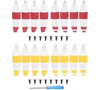 GHJtRs Compatible Drone Propeller Replacement Compatible With 2 SE 4726 Lightweight Wing Fans 4 Pair And Silver Accessory(8 RED 8 YELLOW)