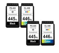 GHJtRs Compatible Ink Cartridge For PG 445 PG445 PG445XL Works With MX494 MG2440 MG2540 MG2940 MG2942 Models Replacement For PG445 CL446 Cartridges(2BLACK 2COLOR)