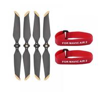GHJtRs D Propeller Motor Fixer Compatible With D Air 2 2S Drone 7238 Magic Tape Straps Hook Loop Cord Compatible With Air 2 2S Accessories(GOLD RED SET)