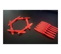 GHJtRs Kingkong Q100 Propeller 20pcs Lot Compatible 65mm Props Compatible With 720 8520 Coreless Motor DIY Quadcopter 10 Pairs(RED)
