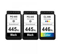 GHJtRs Replacement Ink Cartridge PG445 CL446 XL Compatible With MX494 MG2440 MG2540 MG2940 MG2942 2944 Printers Fits PG 445 CL 446(2Black 1Color)