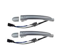 GHJtRs Silver Outside Door Handle with Button 1 Or 2 Or 4 Piece Front Or Rear Left Or Right Side Compatible with Koleos 2.0 2008 2024 Driver Passenger(2 pcs Rear Pair)