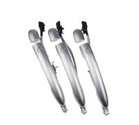 GHJtRs Silver Outside Door Handle with Button 1 Or 2 Or 4 Piece Front Or Rear Left Or Right Side Compatible with Koleos 2.0 2008 2024 Driver Passenger(3 Sides)